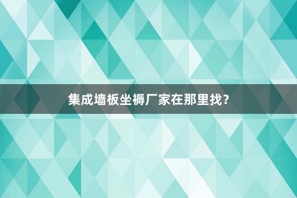 集成墙板坐褥厂家在那里找？
